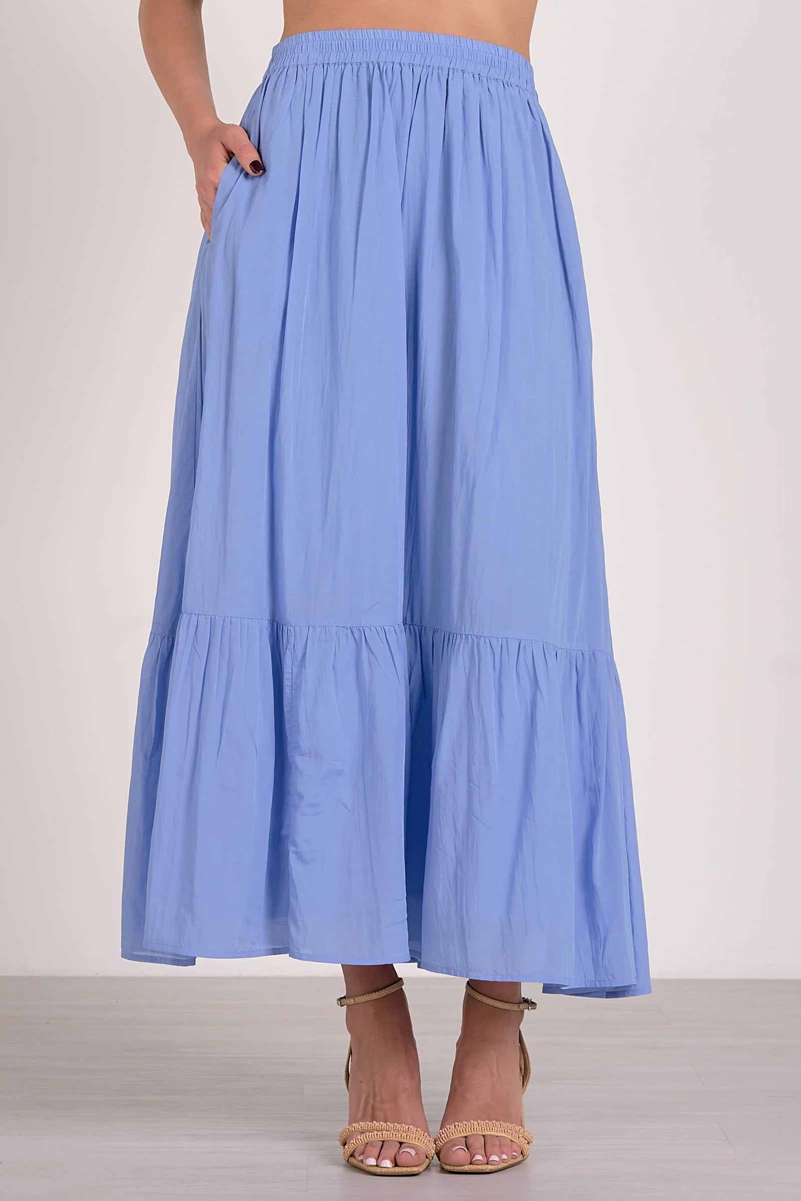 Vera Midi Skirt - Blue