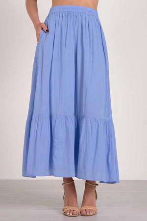 Vera Midi Skirt - Blue