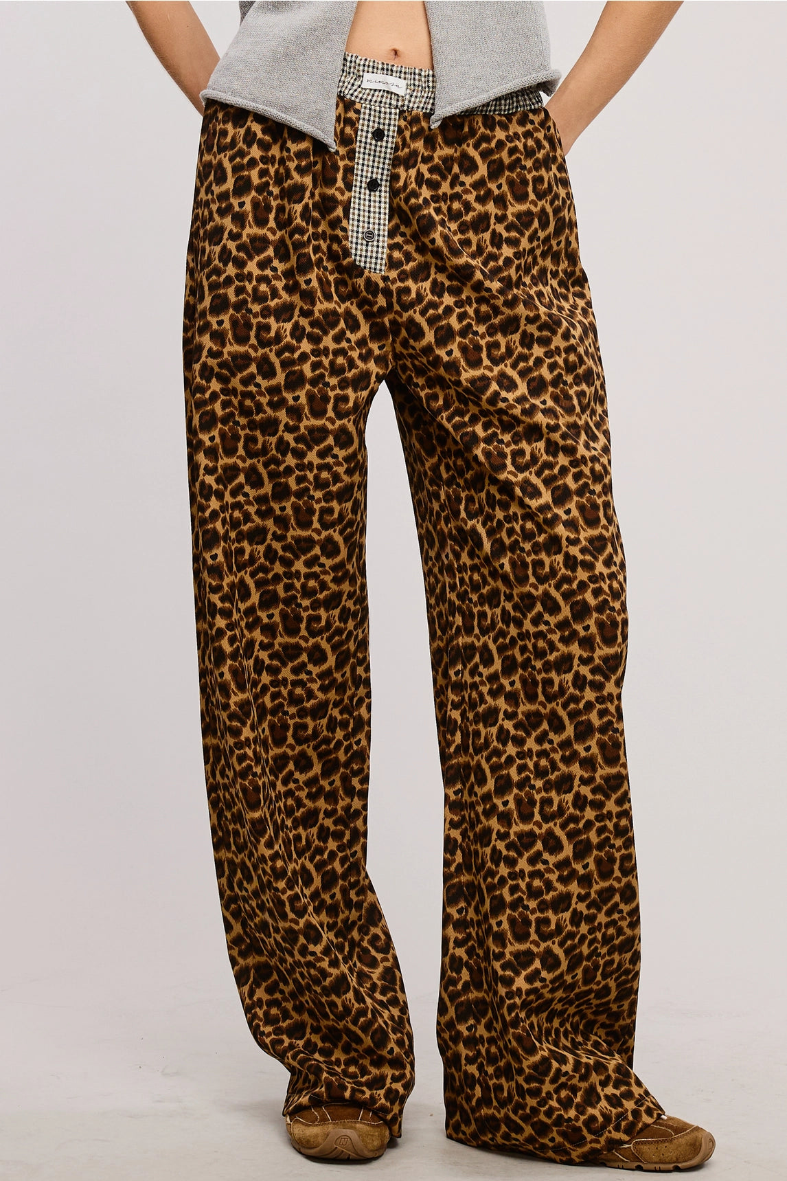 Leopard Print Boxer Pants