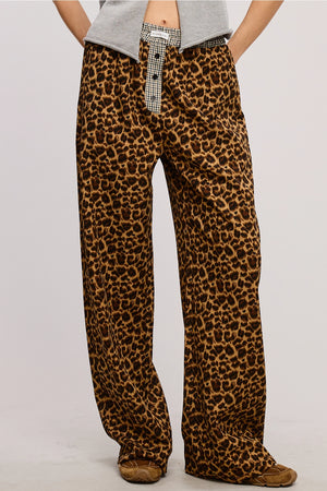 Leopard Print Boxer Pants