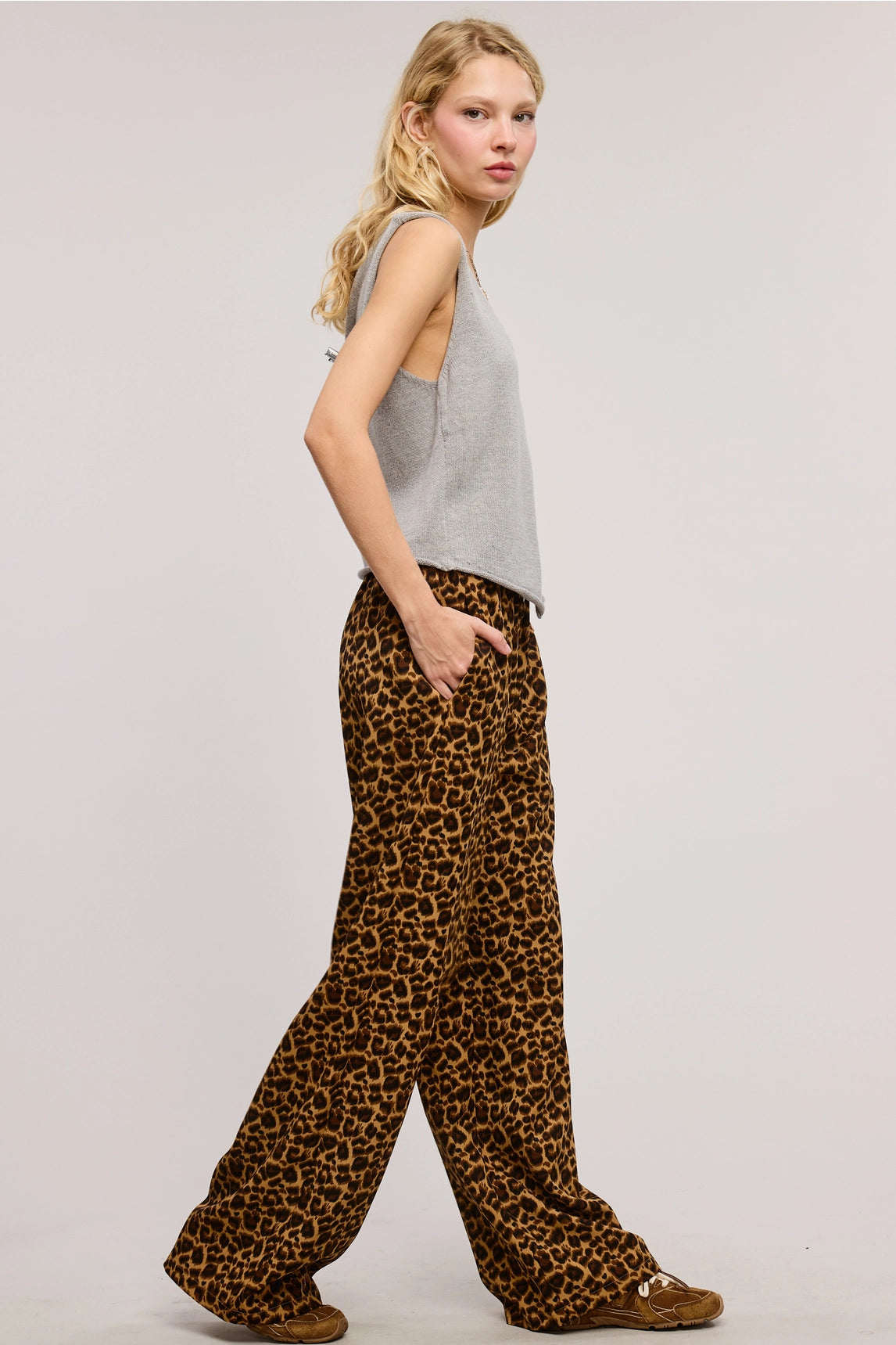 Leopard Print Boxer Pants