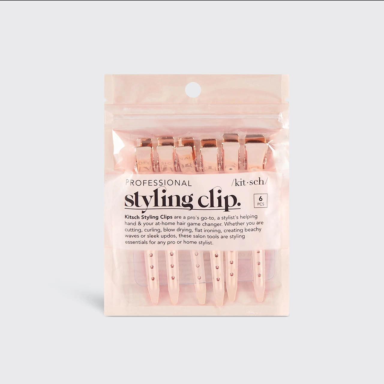 KITSCH Rose Gold Styling Clips - 6 pc
