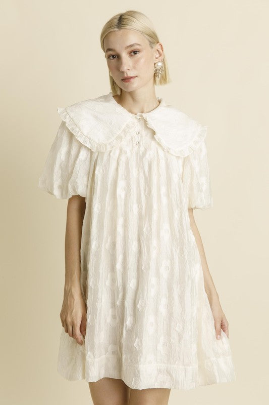 Jacquard Floral Mini Dress