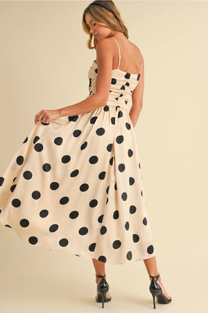 Caroline Polka Dot Midi Dress