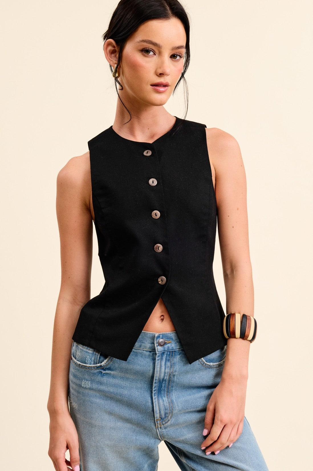 True Charm Vest - Black
