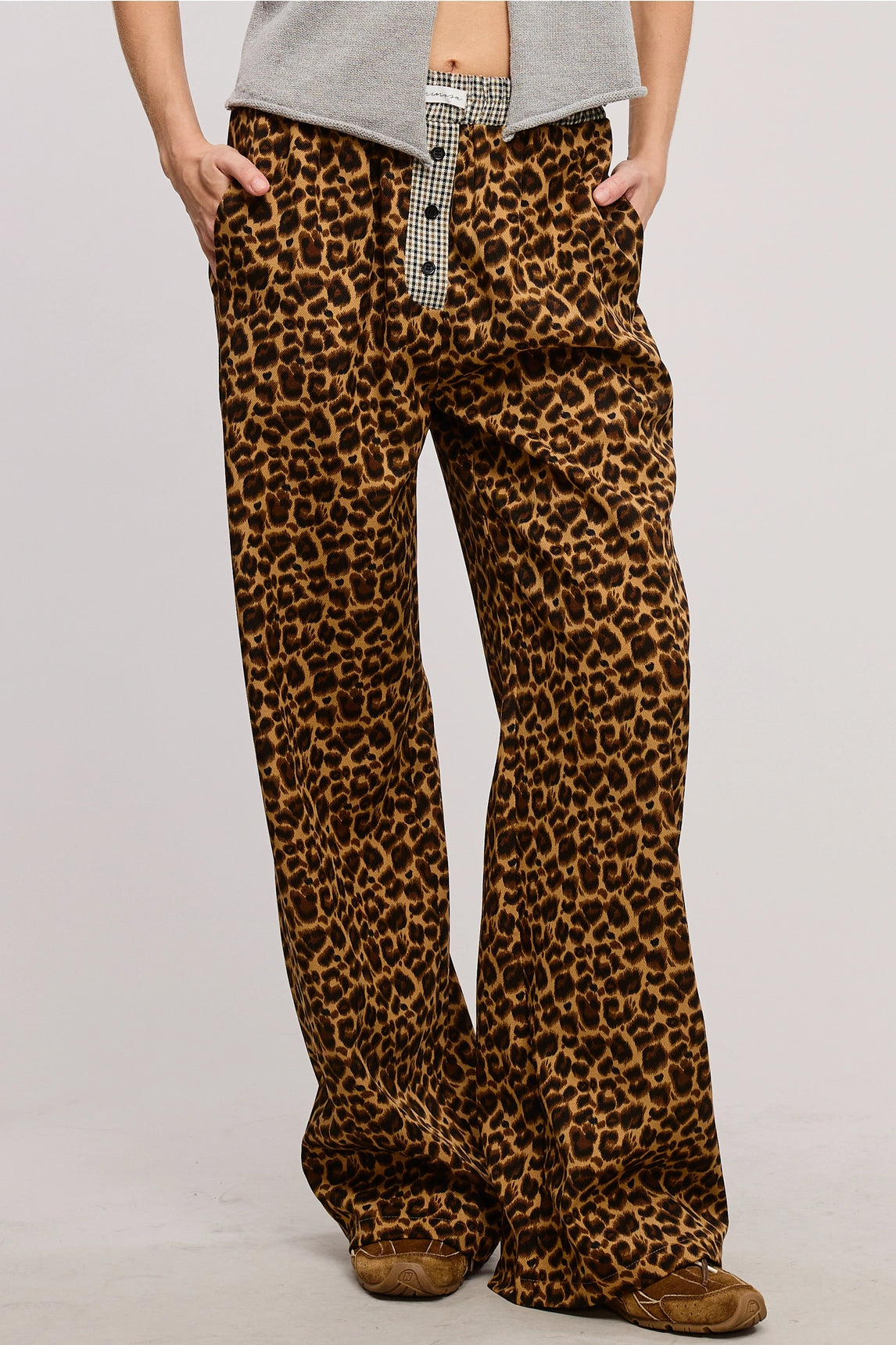 Leopard Print Boxer Pants