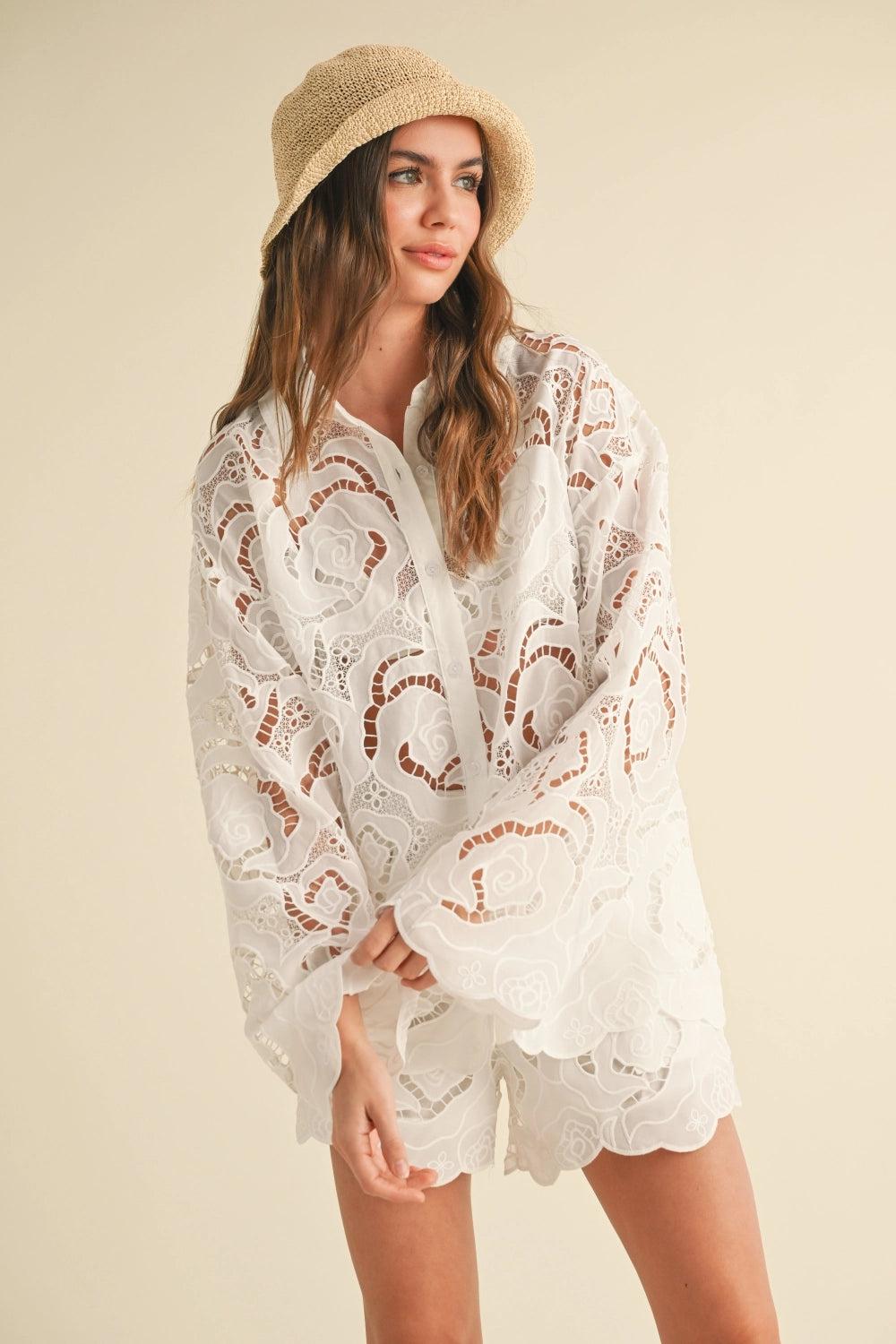 Crushing On You Eyelet Top