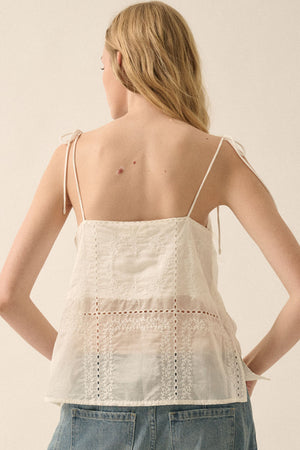 Sophia Eyelet Lace Tank Top