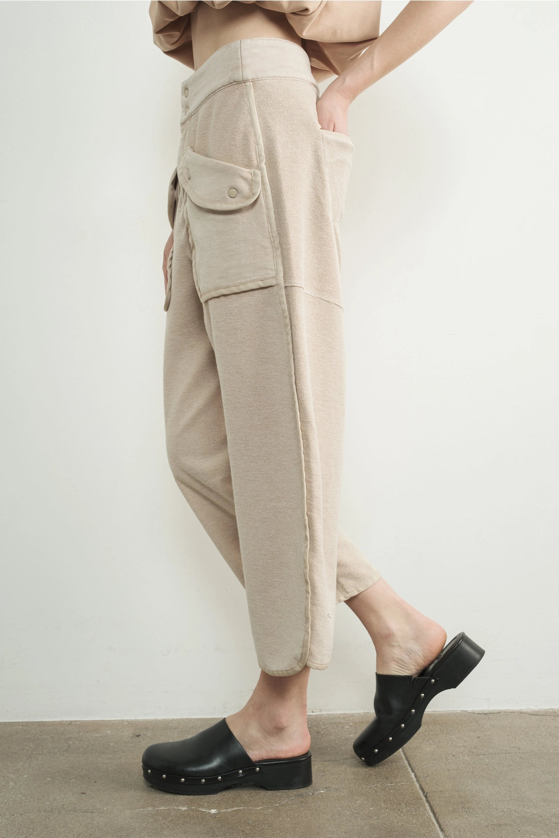 Vintage Washed Barrel Pants - Sand
