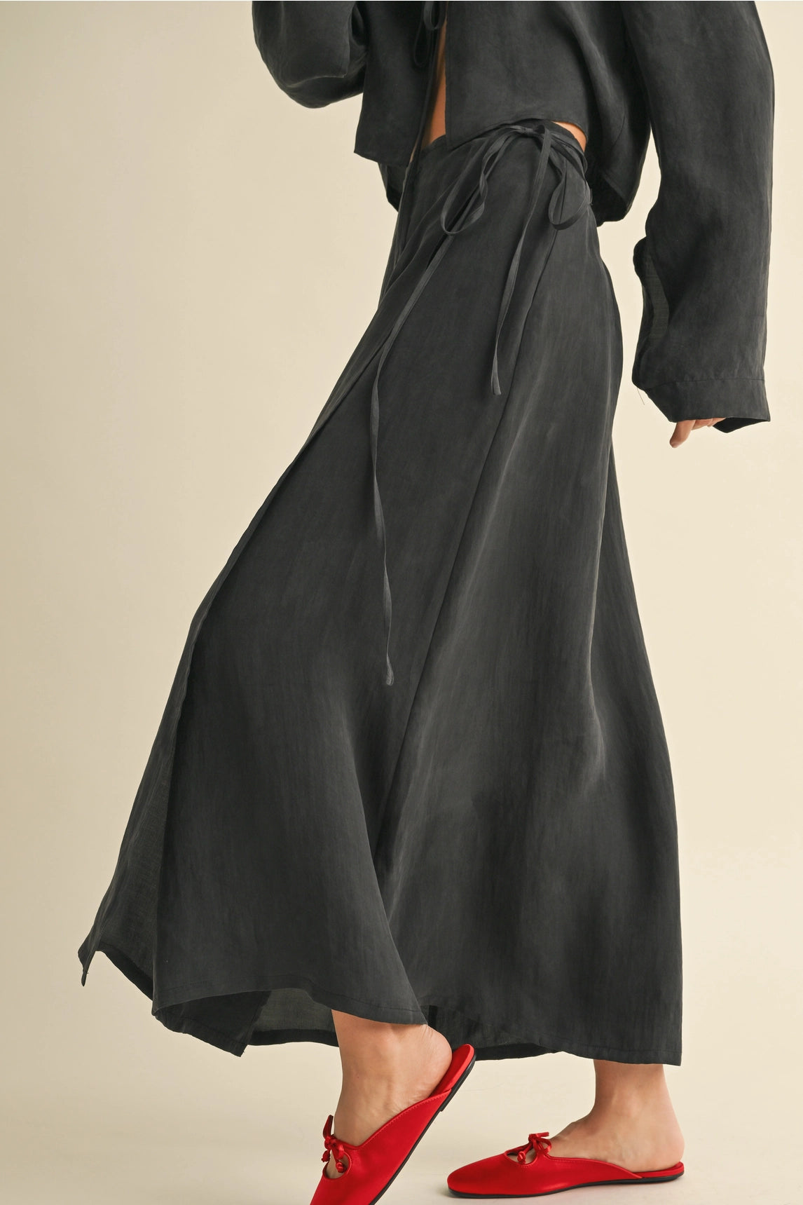 Tencel Wrap Maxi Skirt
