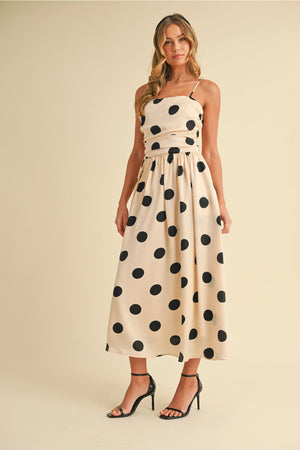 Caroline Polka Dot Midi Dress