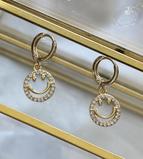 Farrah B Smiley Huggie Earrings